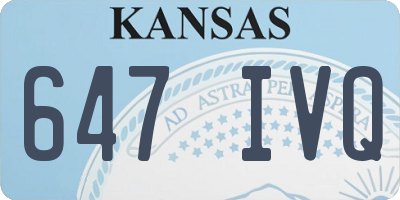 KS license plate 647IVQ