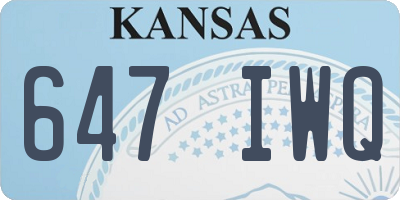 KS license plate 647IWQ