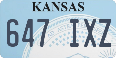 KS license plate 647IXZ