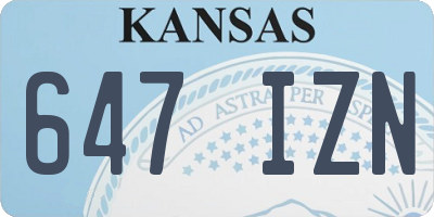 KS license plate 647IZN