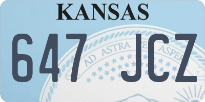 KS license plate 647JCZ