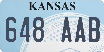 KS license plate 648AAB