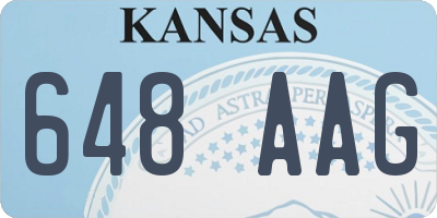 KS license plate 648AAG