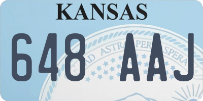 KS license plate 648AAJ