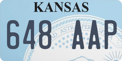 KS license plate 648AAP