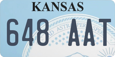 KS license plate 648AAT