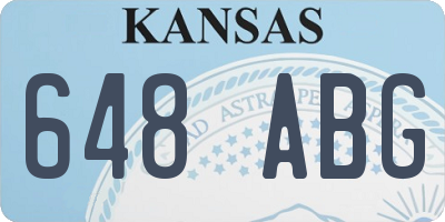 KS license plate 648ABG