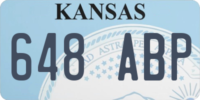 KS license plate 648ABP