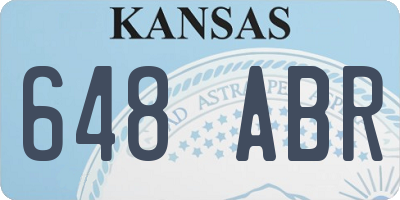 KS license plate 648ABR