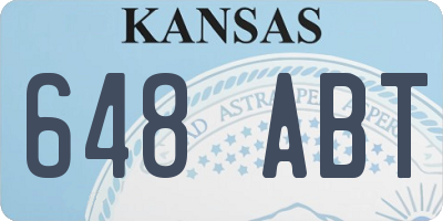 KS license plate 648ABT