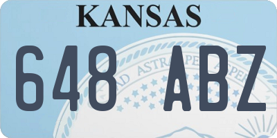 KS license plate 648ABZ