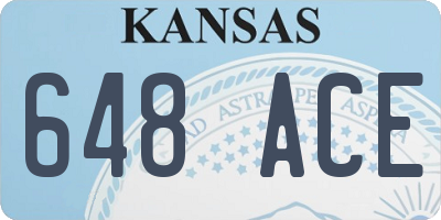 KS license plate 648ACE