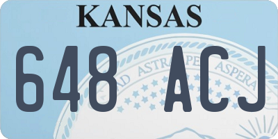 KS license plate 648ACJ