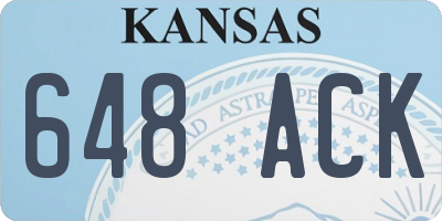 KS license plate 648ACK
