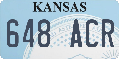 KS license plate 648ACR