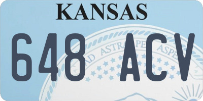 KS license plate 648ACV