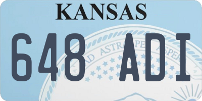KS license plate 648ADI