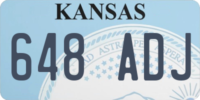 KS license plate 648ADJ