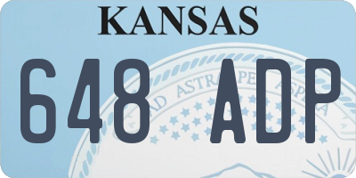KS license plate 648ADP