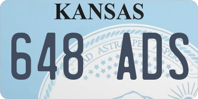 KS license plate 648ADS