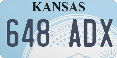KS license plate 648ADX