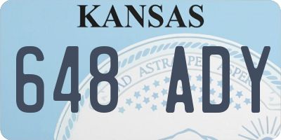 KS license plate 648ADY