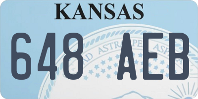 KS license plate 648AEB