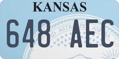 KS license plate 648AEC
