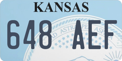 KS license plate 648AEF