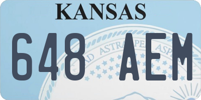KS license plate 648AEM