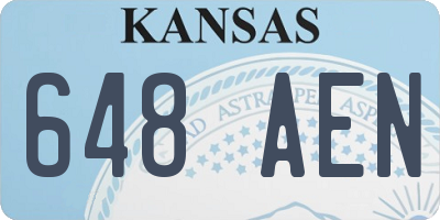 KS license plate 648AEN