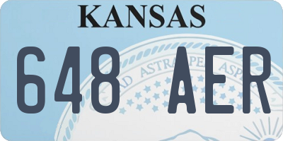 KS license plate 648AER