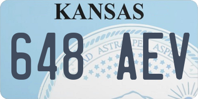 KS license plate 648AEV