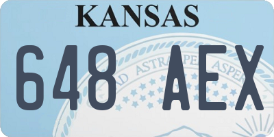 KS license plate 648AEX
