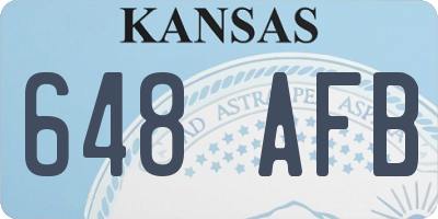 KS license plate 648AFB