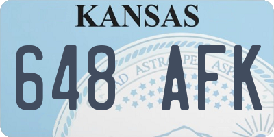 KS license plate 648AFK