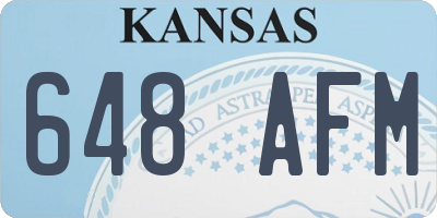 KS license plate 648AFM