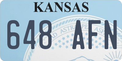 KS license plate 648AFN