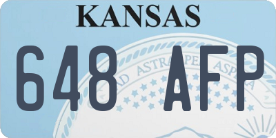 KS license plate 648AFP
