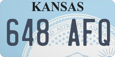 KS license plate 648AFQ