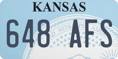 KS license plate 648AFS