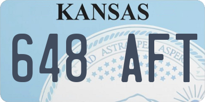 KS license plate 648AFT