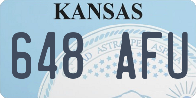 KS license plate 648AFU