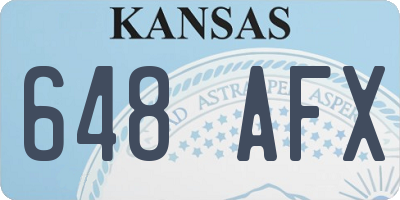 KS license plate 648AFX