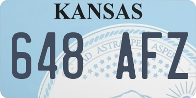 KS license plate 648AFZ