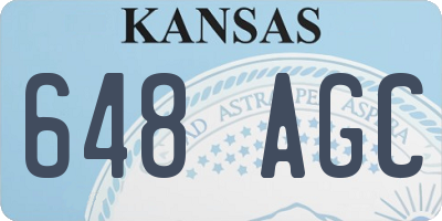 KS license plate 648AGC