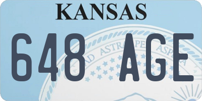 KS license plate 648AGE