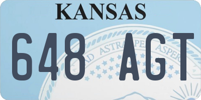 KS license plate 648AGT