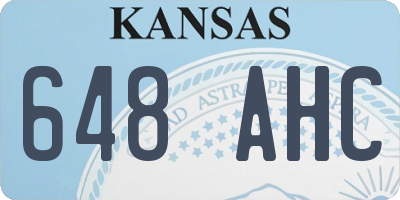 KS license plate 648AHC
