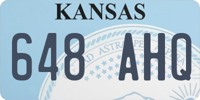 KS license plate 648AHQ